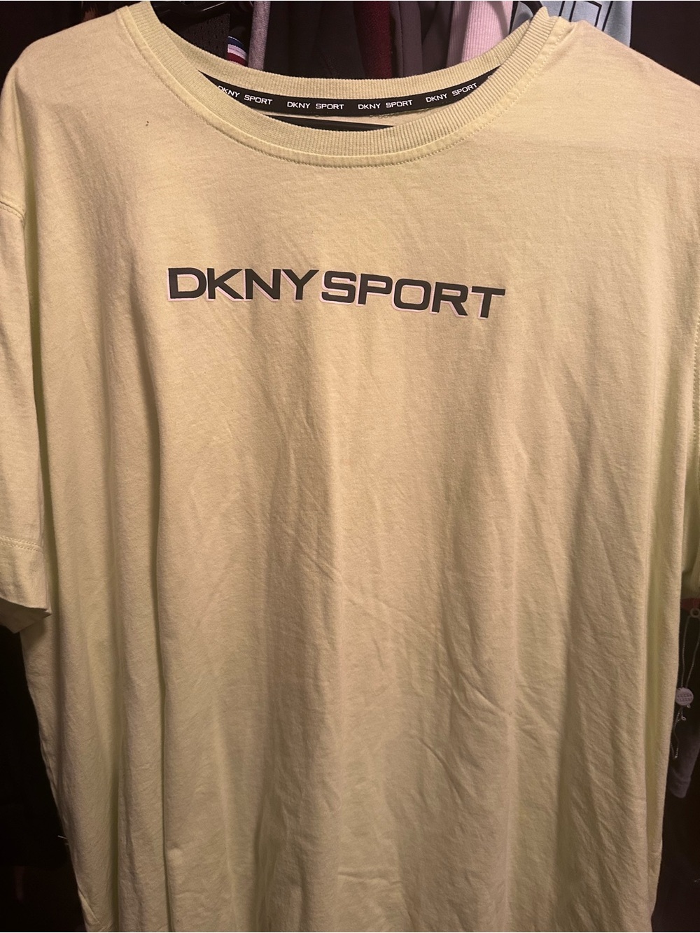 DKNY Sport Men's Summer Yellow Logo T-Shirt